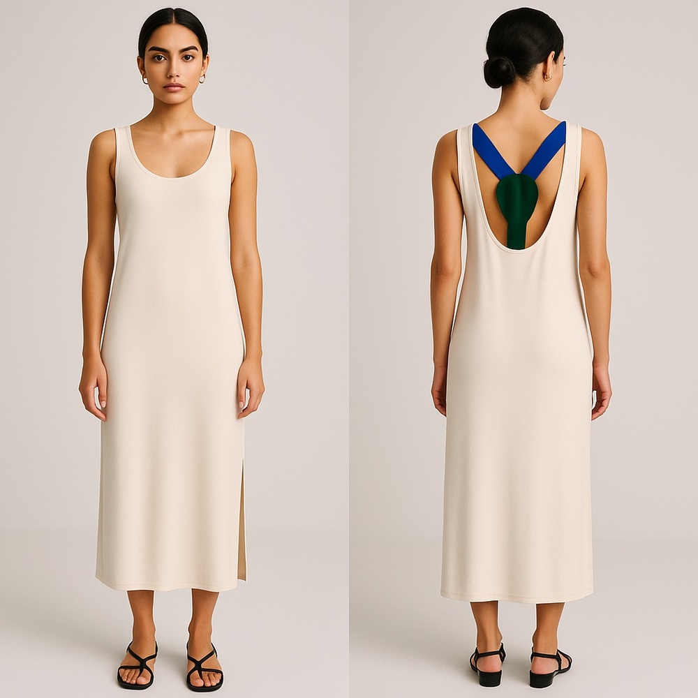 Kith Kin Cream Sleeveless Maxi‎ Dress Sz. M